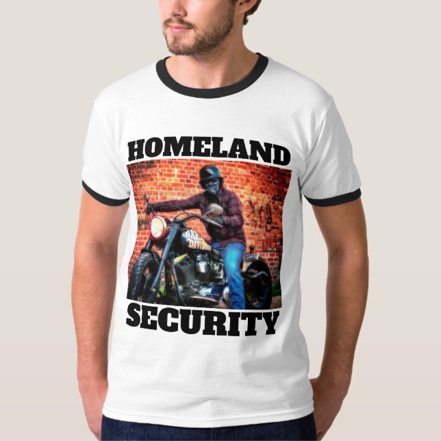 HOMELAND SECURITY BIKER MOTORCYCLIST T-SHIRTS (Front)