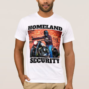HOMELAND SECURITY BIKER MOTORCYCLIST T-SHIRTS