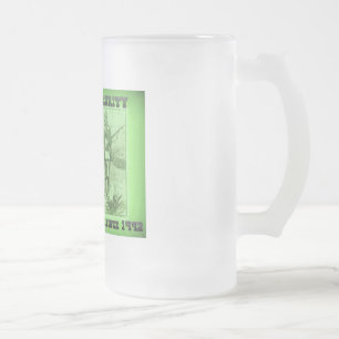 Homeland Security Fighting Terrorism Since 1492 Frosted Glass Beer Mug
