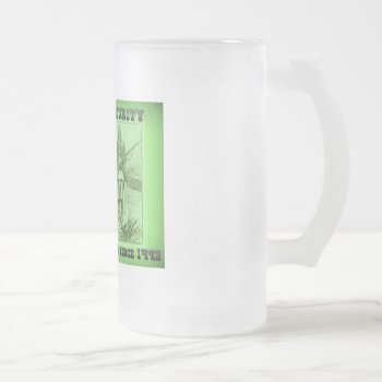 Homeland Security Fighting Terrorism Since 1492 Frosted Glass Beer Mug by aandjdesigns at Zazzle
