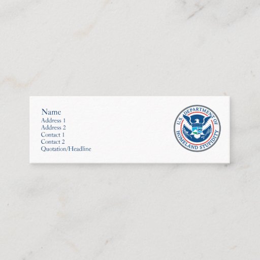 Customizable Homeland Stupidity Skinny Profile Cards Business Cards