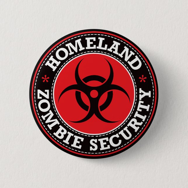 Homeland Zombie Security - Red B Button (Front)