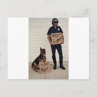 Homeless Cop Tee Shirt Postcard