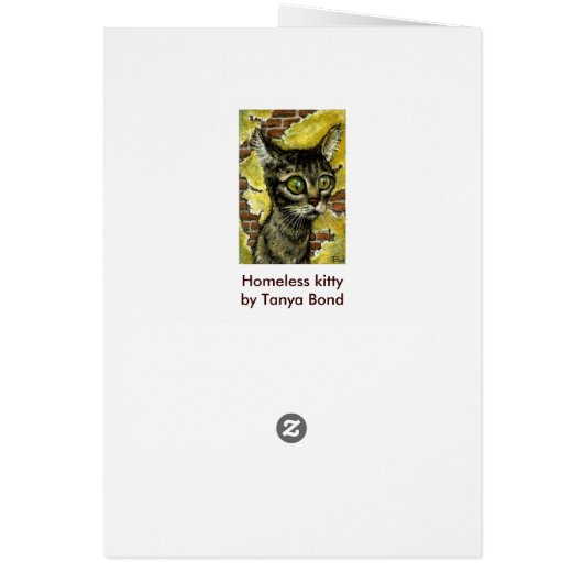 Homeless kitty card (Back)