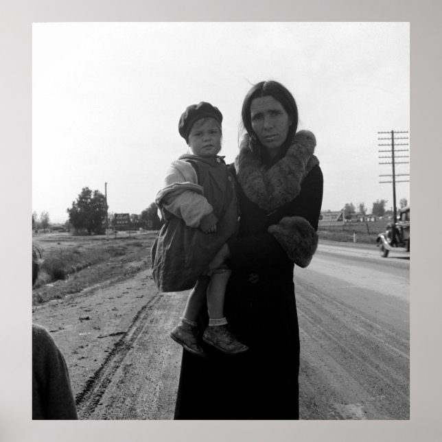 Homeless mother and child - 1939 poster (Front)
