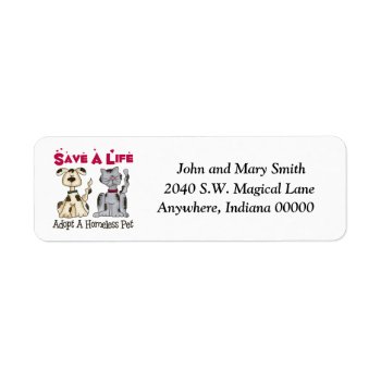 Homeless Pet Address Labels by CowPieCreek at Zazzle