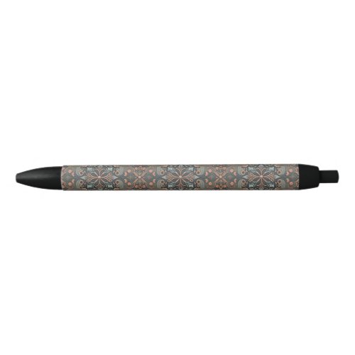 Homely cottage pattern black ink pen