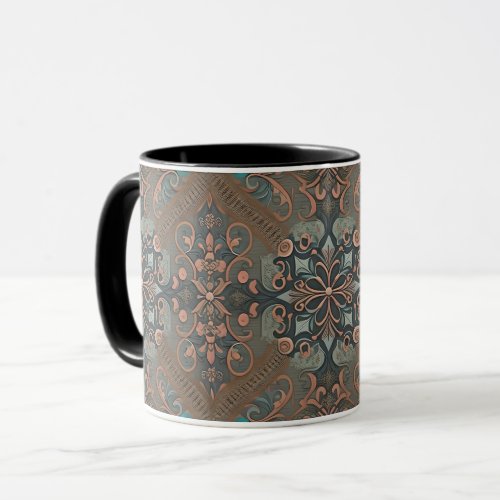 Homely cottage pattern mug