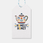 Homely homey cozy teapot design   gift tags