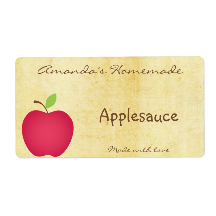 Homemade Apple Canning Label