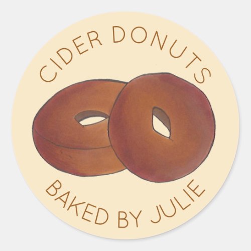 Homemade Apple Cider Donuts Doughnuts Baked By Classic Round Sticker