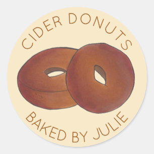 Homemade Apple Cider Donuts Doughnuts Baked By Classic Round Sticker