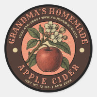 Homemade Apple Cider Vintage Label Template