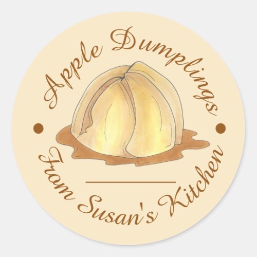 Homemade Apple Dumplings Baked By From the Kitchen Classic Round Sticker