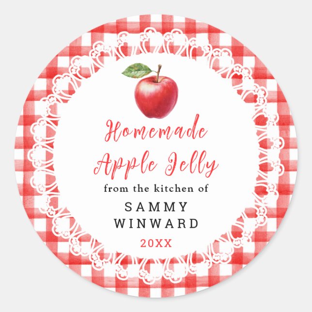 Homemade Apple Jelly Label (Front)