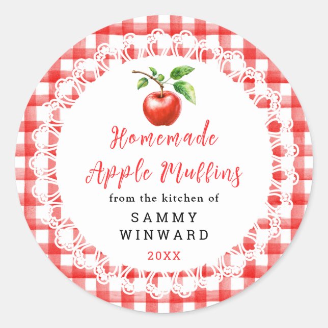 Homemade Apple Muffins Label (Front)