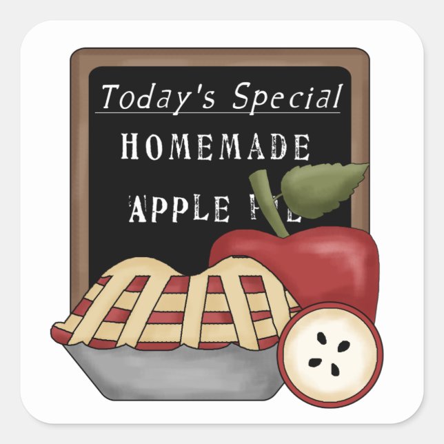 Homemade apple pie fun sticker (Front)