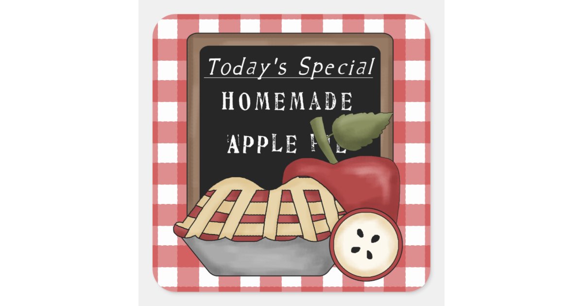 Homemade apple pie fun sticker Zazzle