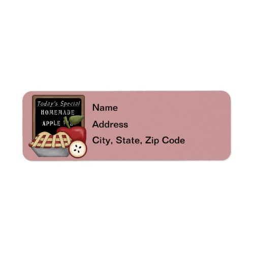 Homemade Apple Pie Return Address Label