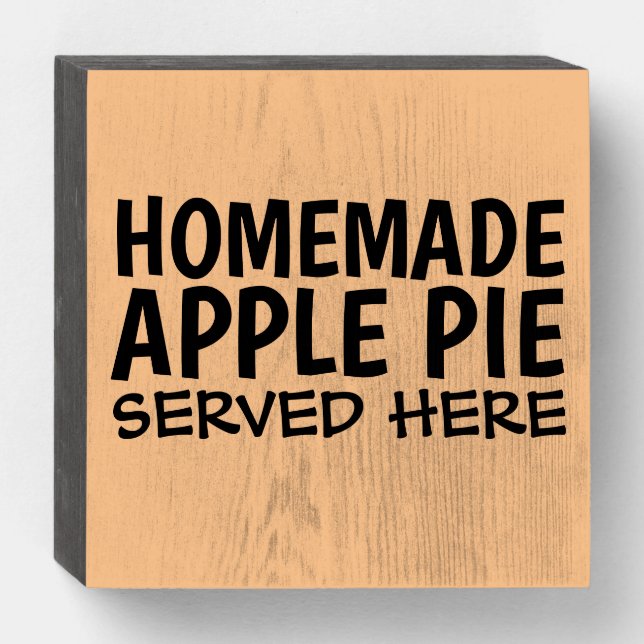 HOMEMADE APPLE PIE RUSTIC COUNTRY WOOD SIGNS (Front Horizontal)