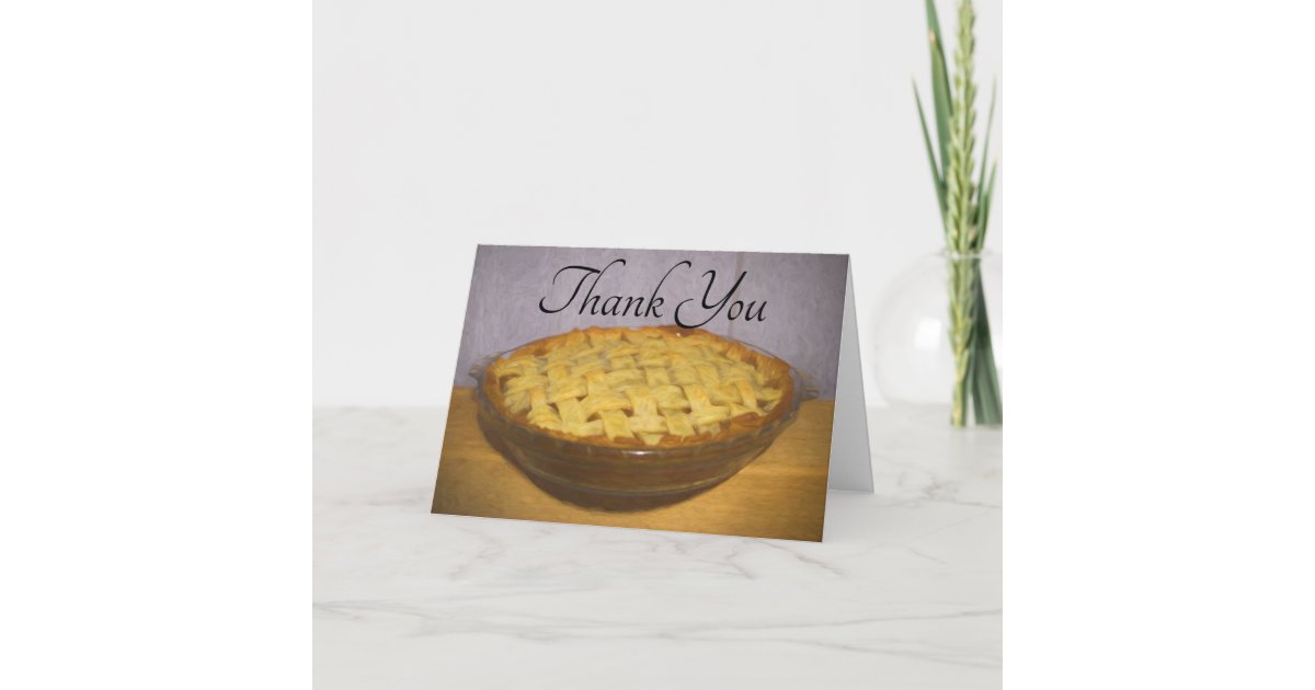Homemade Apple Pie with Thank You Card