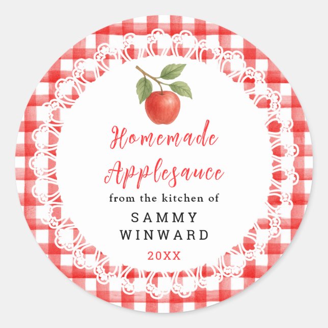 Homemade Applesauce Label (Front)
