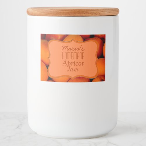 Homemade Apricot Jam Food Label