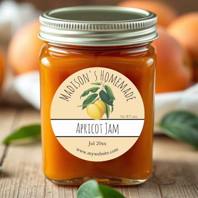 Homemade Apricot Jam Labels (Creator Uploaded)