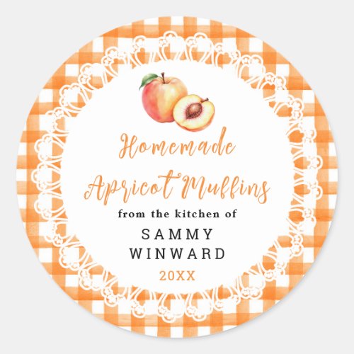 Homemade Apricot Muffin Label