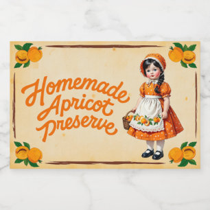 Homemade Apricot Preserve - Vintage Food Label