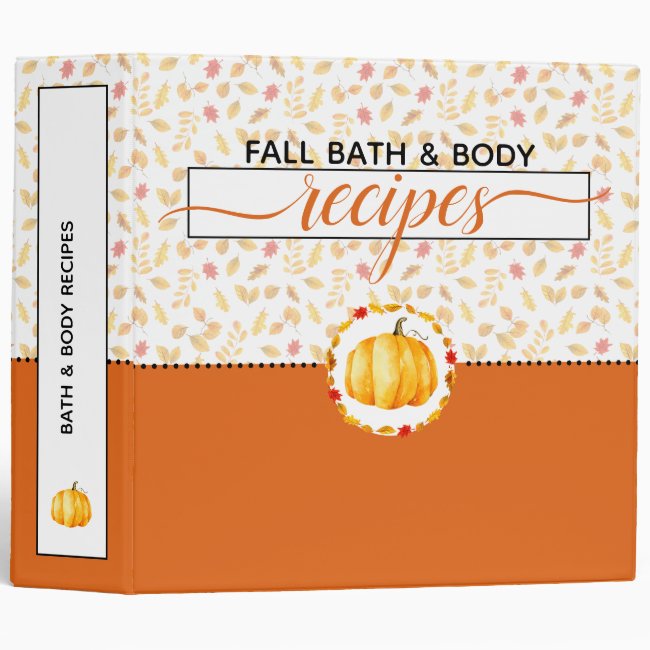 Homemade Artisan Bath & Body Recipes Fall Pumpkin
