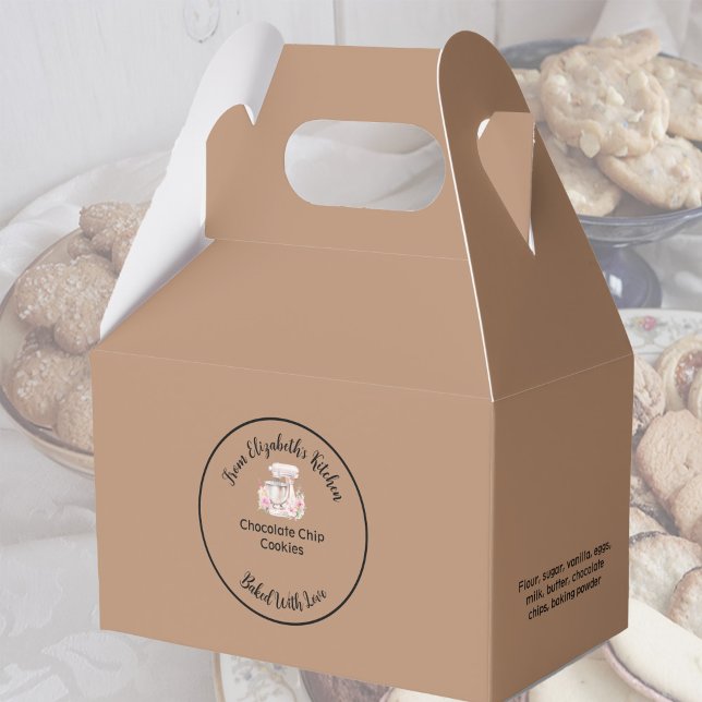 Homemade Baked Goods Ingredients Kraft Paper Brown Favor Boxes (Creator Uploaded)