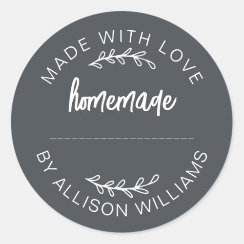 Homemade Baked Goods Jam Cookies Offblack Classic Round Sticker