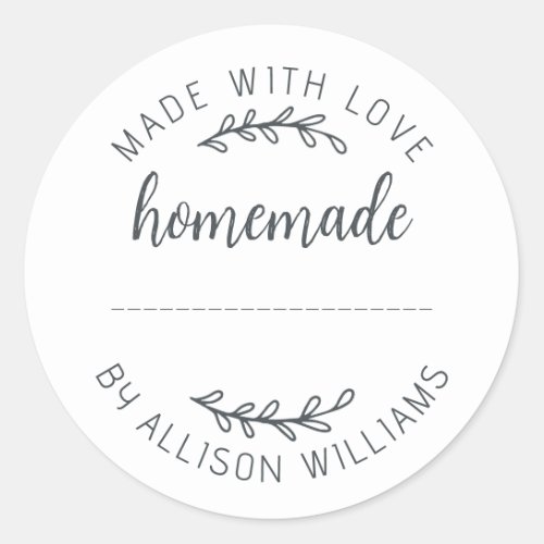 Homemade Baked Goods Jam Cookies White Classic Round Sticker