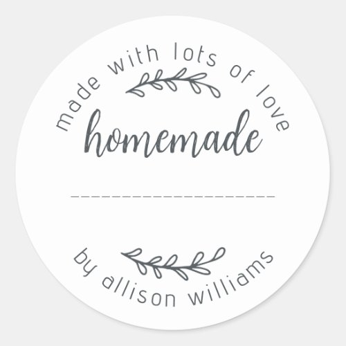 Homemade Baked Goods Jam Cookies White Classic Round Sticker