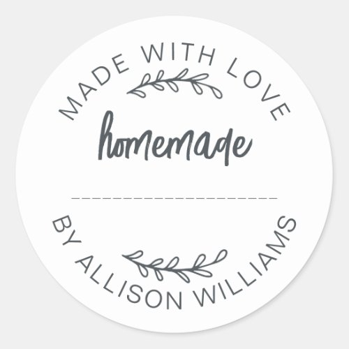 Homemade Baked Goods Jam Cookies White Classic Round Sticker