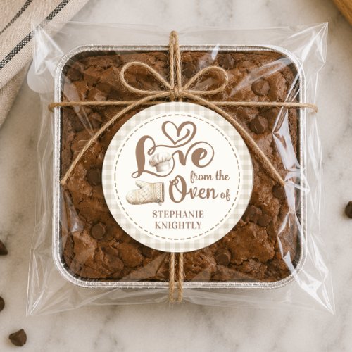 Homemade Baked Goods Love from the Oven Classic Round Sticker