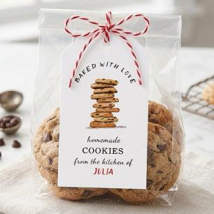 Homemade 'Baked with love' cookie  Gift Tags