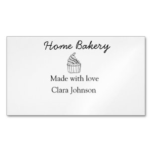Homemade bakery add your text name custom  business card magnet