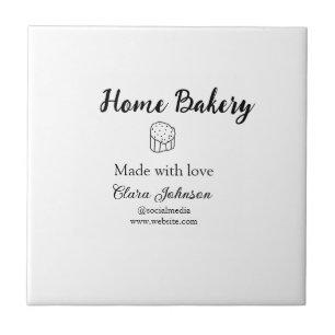 Homemade bakery add your text name custom ceramic tile