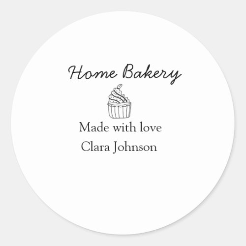 Homemade bakery add your text name custom  classic round sticker