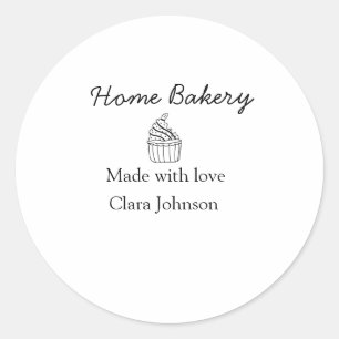 Homemade bakery add your text name custom  classic round sticker