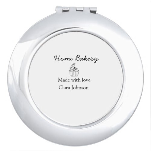 Homemade bakery add your text name custom  compact mirror