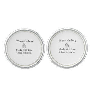 Homemade bakery add your text name custom cufflinks