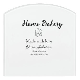 Homemade bakery add your text name custom door sign