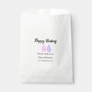 Homemade bakery add your text name custom favor bag