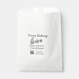 Homemade bakery add your text name custom  favor bag
