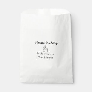 Homemade bakery add your text name custom  favor bag