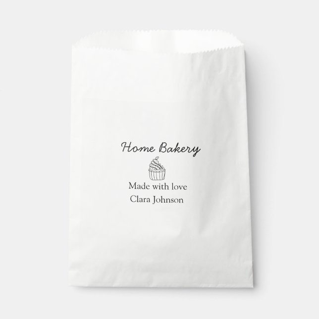 Homemade bakery add your text name custom  favor bag (Front)