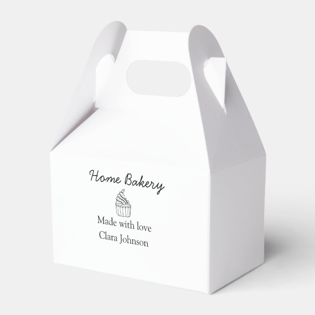 Homemade bakery add your text name custom  favor boxes (Front Side)